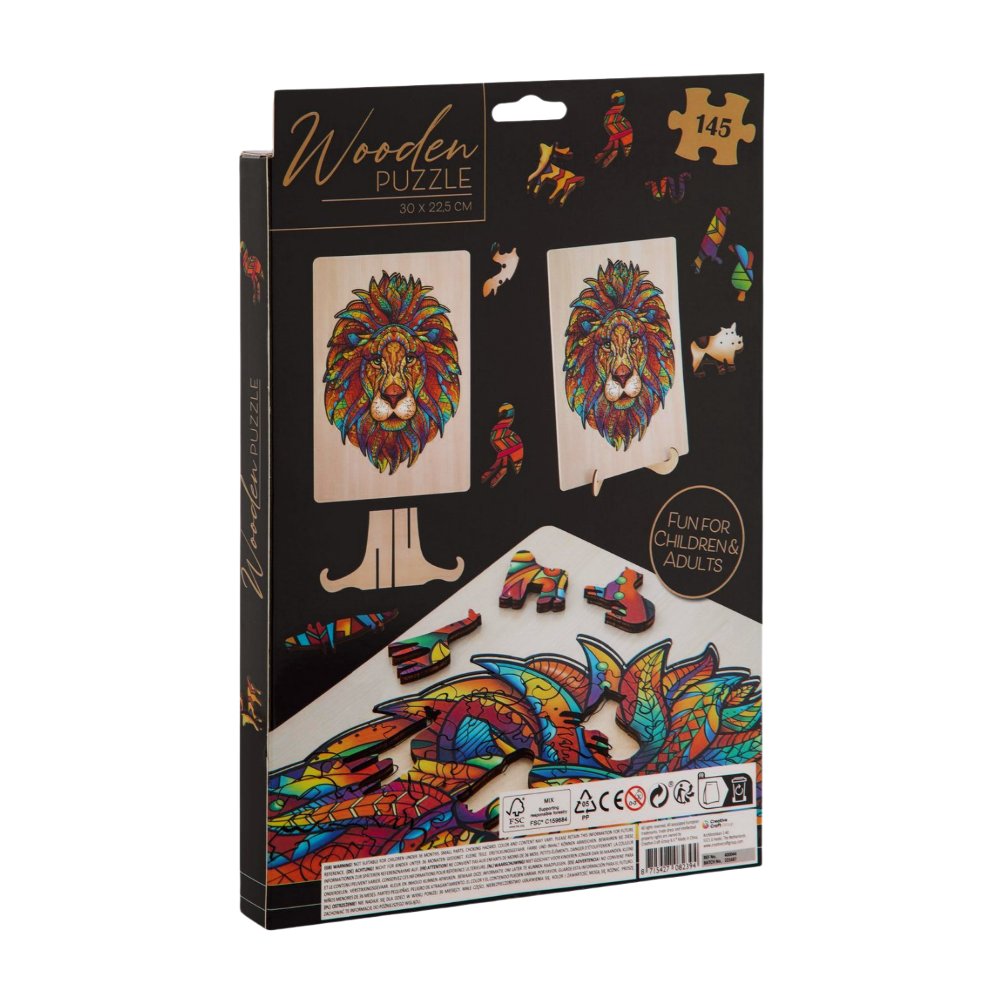 פאזל עץ עם מעמד צורות מיוחדות