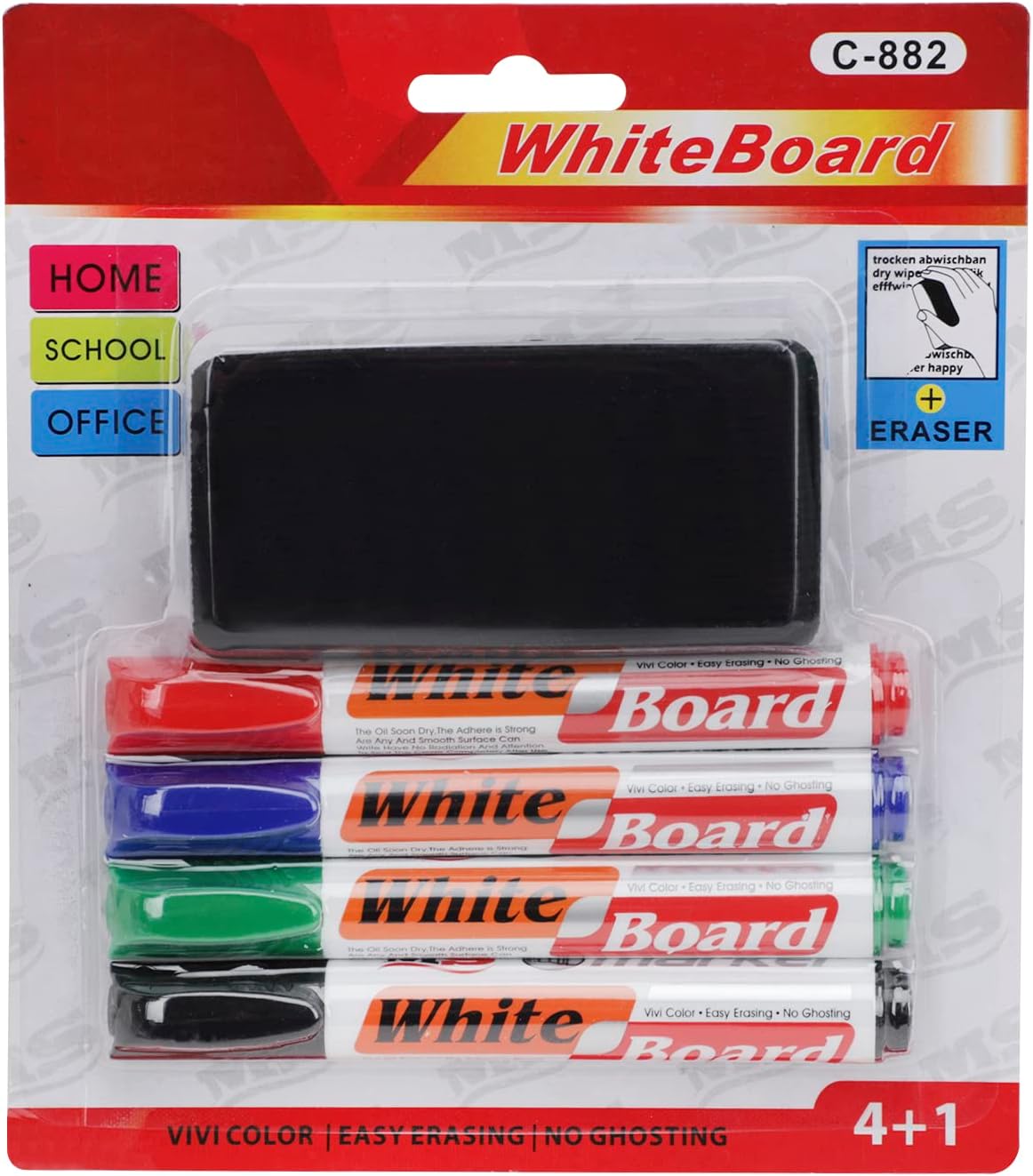 טושים ללוח מחיק + ספוג