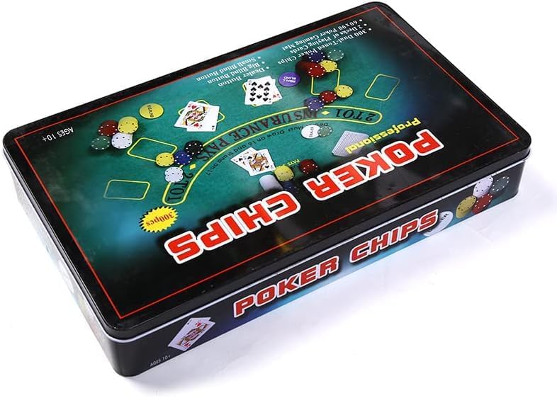 ערכת פוקר 300 ז'וטונים בקופסת מתכת-3