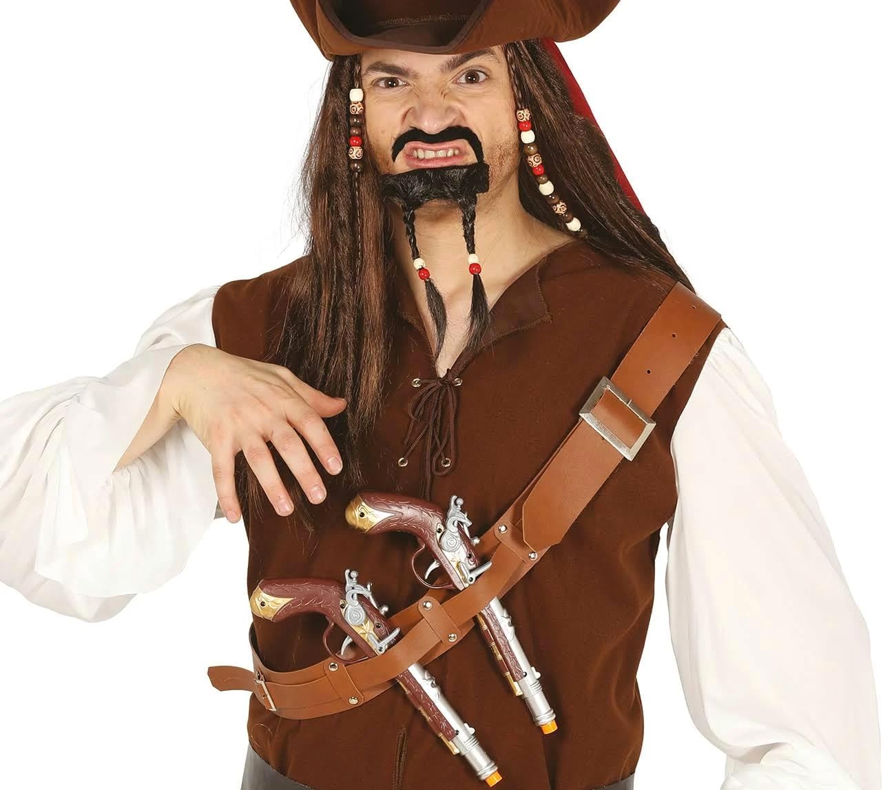 חגורת גוף עם אקדחים לתחפושת פיראט