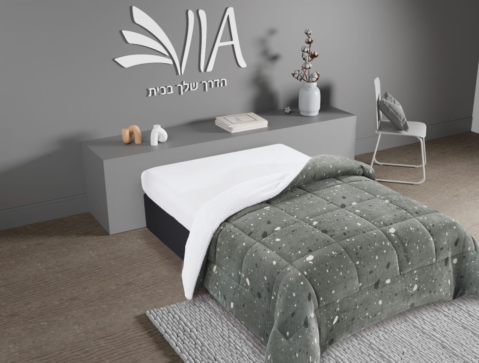 שמיכת כבש זוגי חמה מאוד