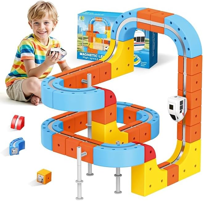 רכבת מגנטית חשמלית עם מסלול להרכבה