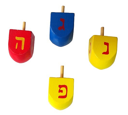 סביבון עץ גדול 4 יחידות בשקית