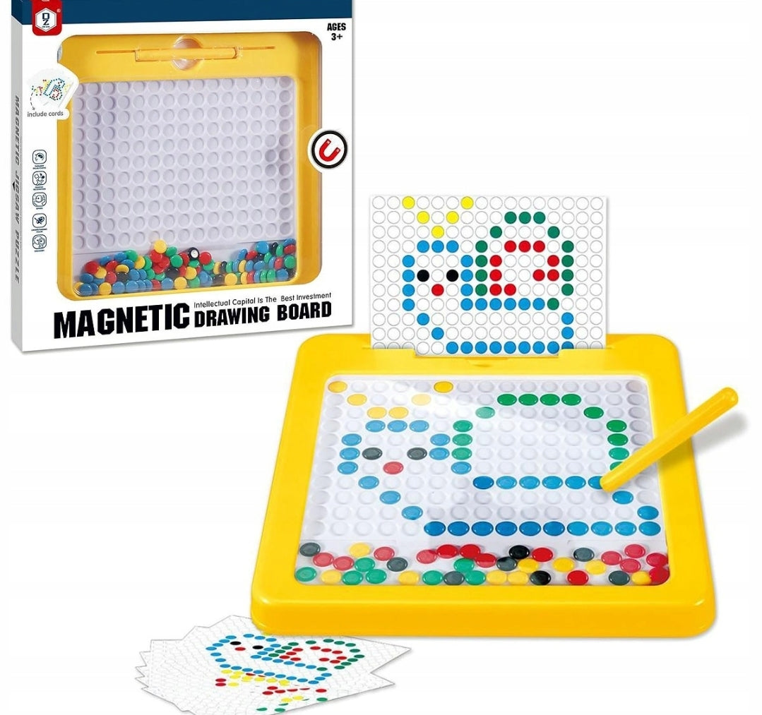 לוח ציור מגנטי עדשים/כפתורים צבעוניים גדול
