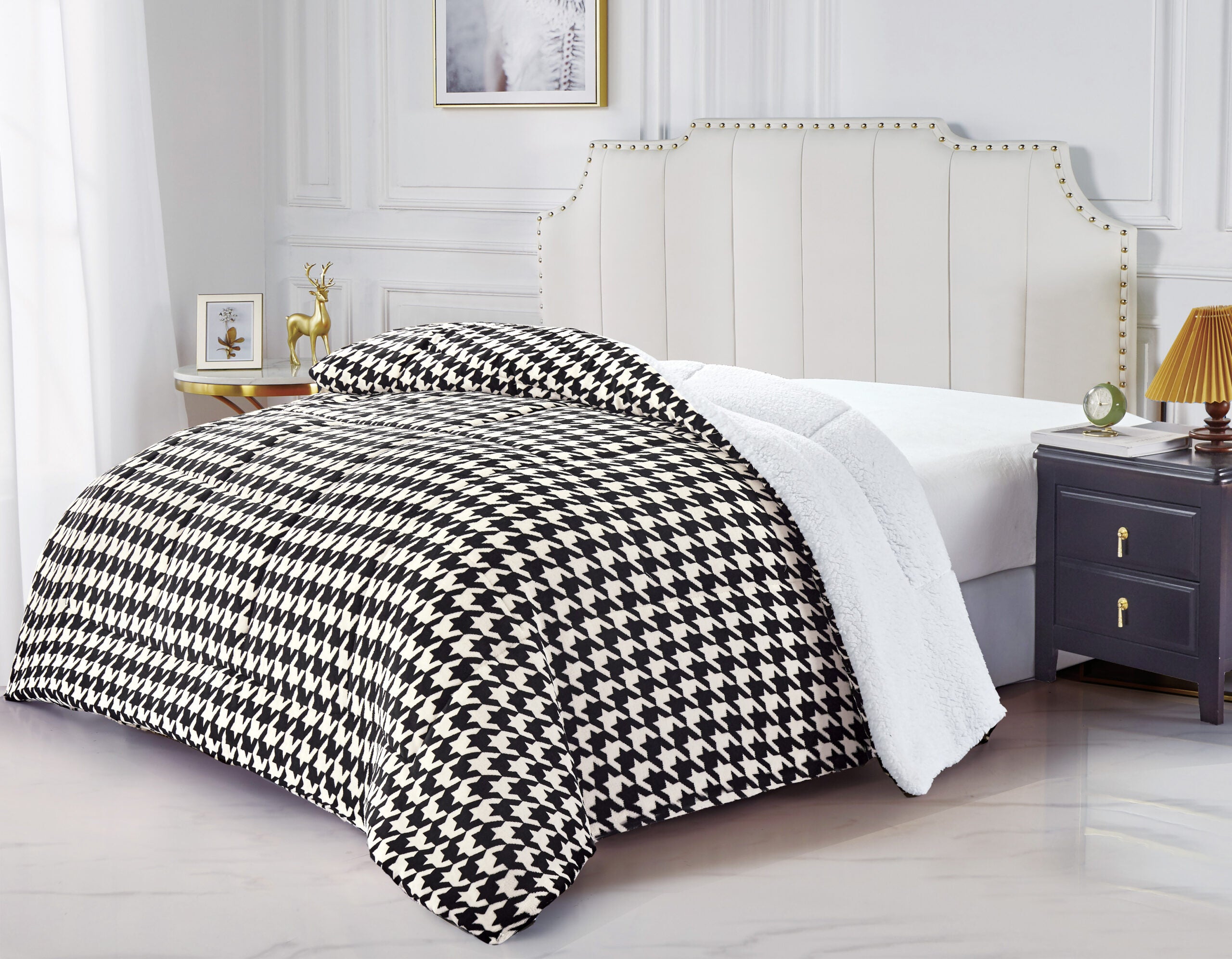 שמיכת כבש חמה ממולאת זוגית