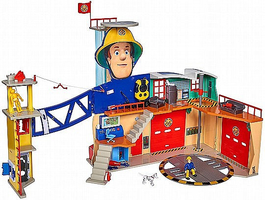 סמי הכבאי תחנת כיבוי אש ענקית עם אורות וצלילים