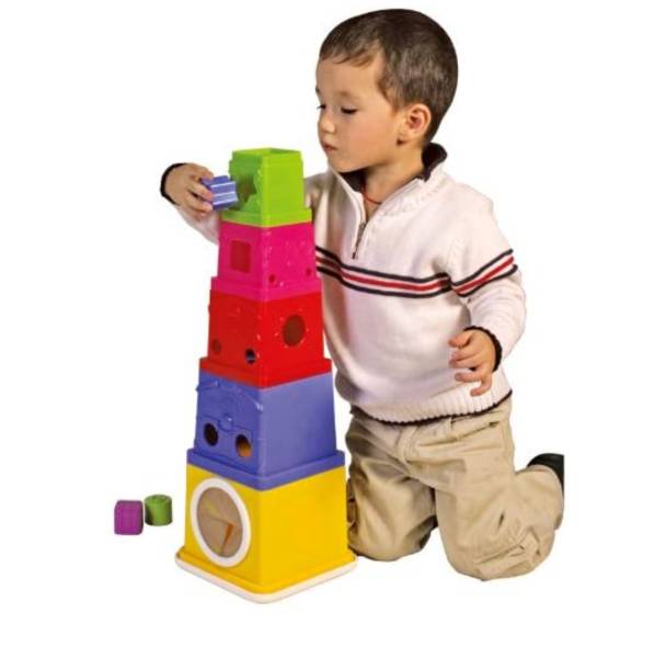 מגדל דליים ענק והכנסת צורות