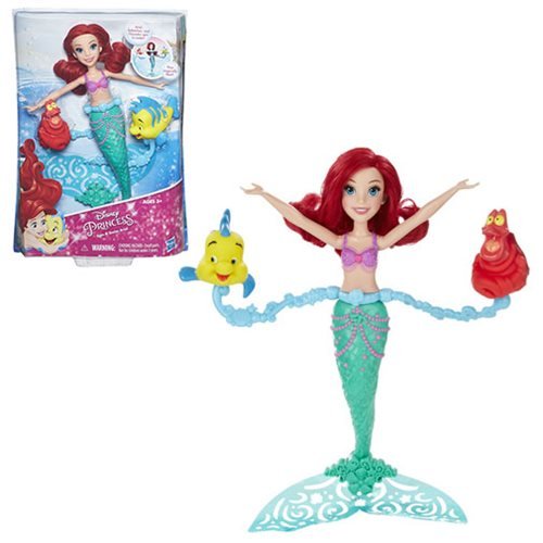 בובת אריאל בת הים מסתובבת במים