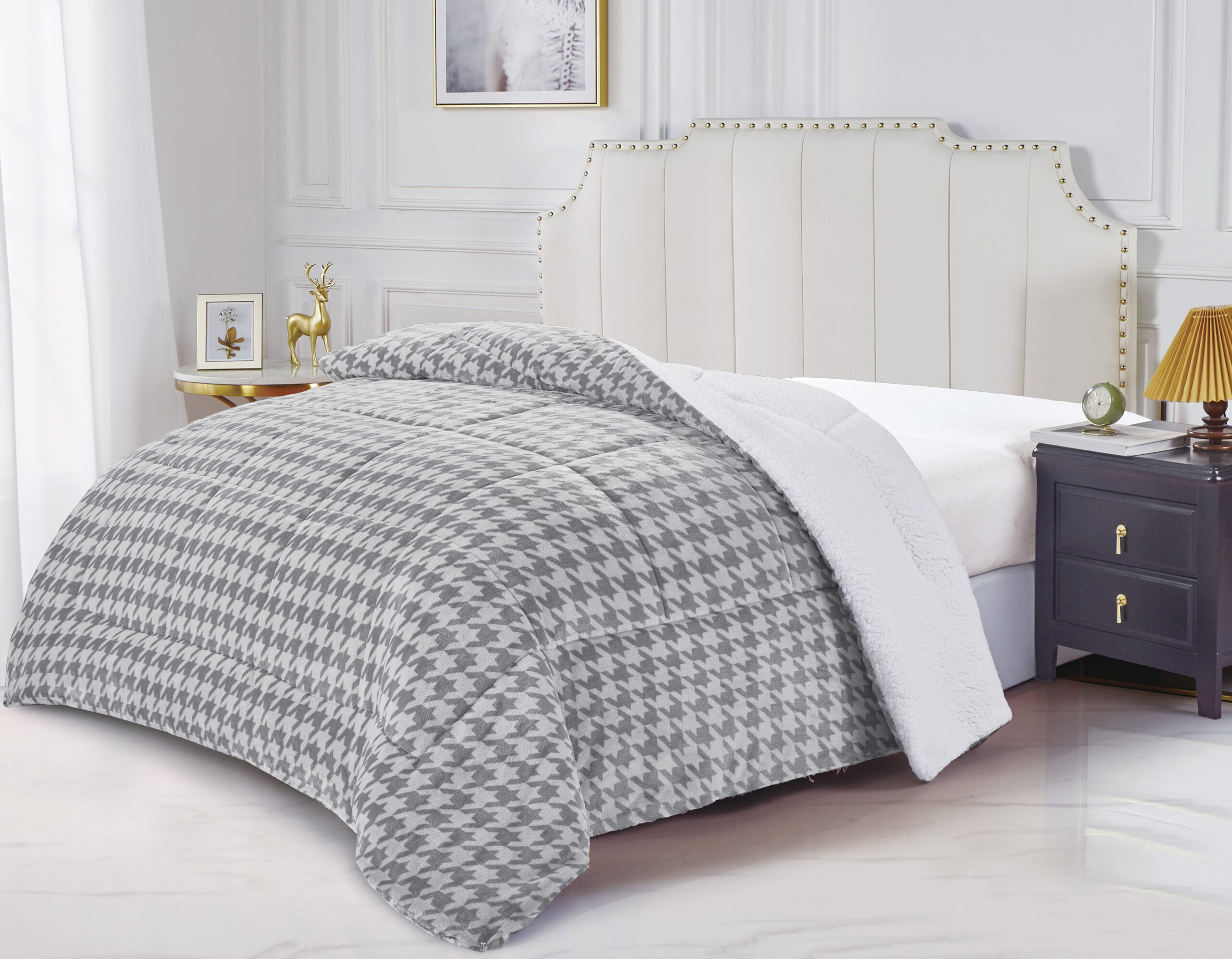 שמיכת כבש חמה ממולאת זוגית