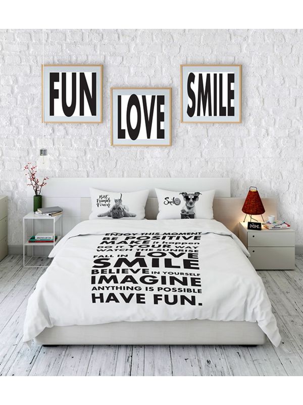 סט מצעים יחיד 100% כותנה יסמין סדין אפור