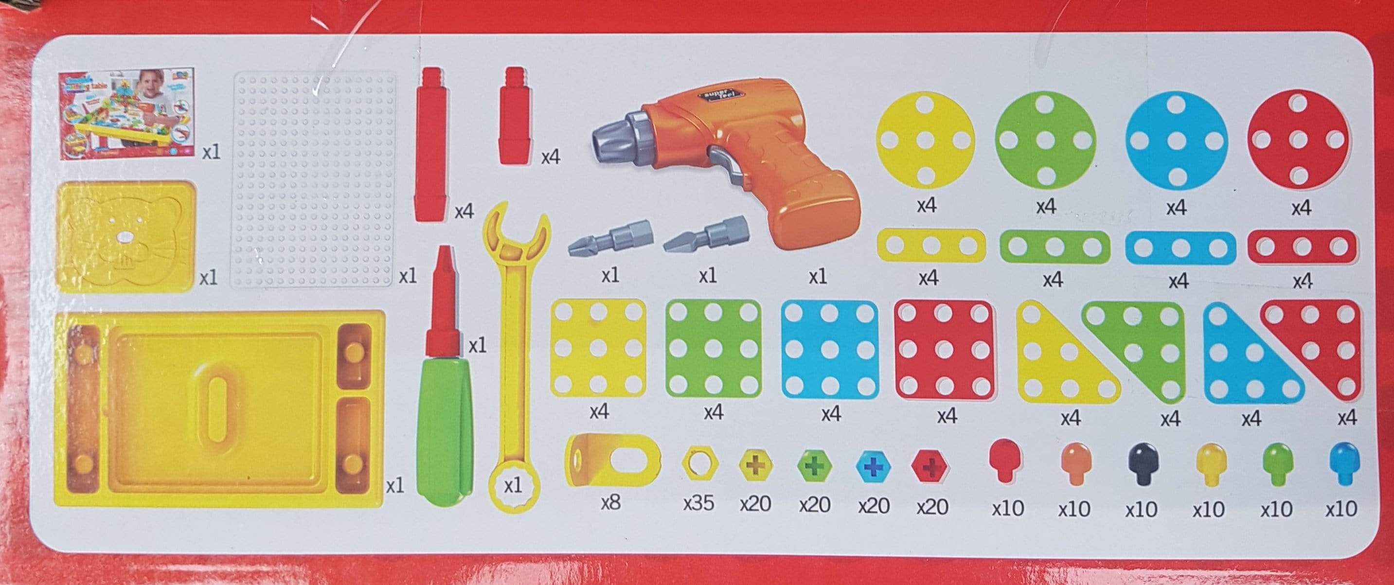 משחק מברגה 263 חלקים+ שולחן וכיסא-zrizi toys