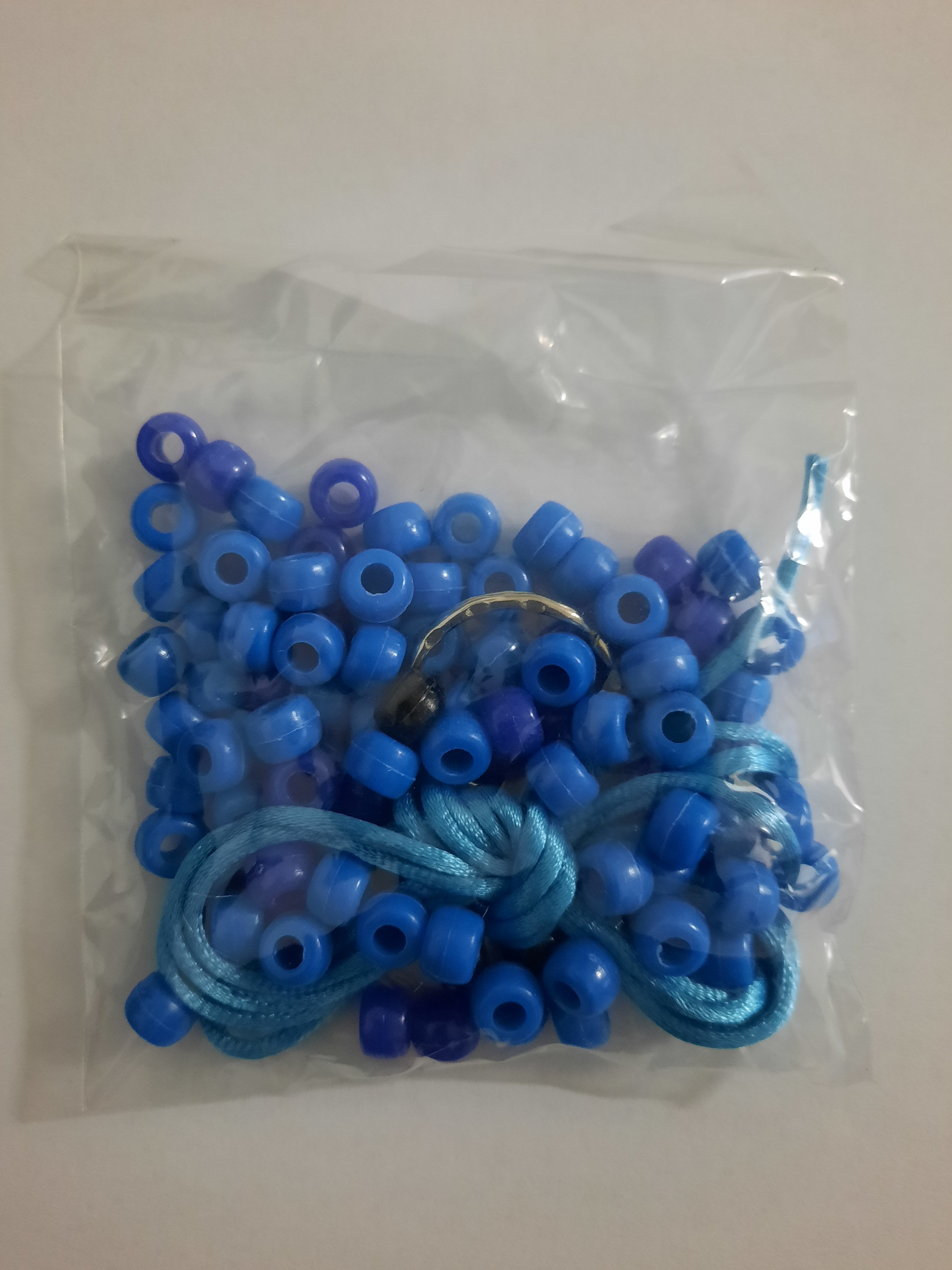 צ'וטקה שקית חרוזים כחול תכלת