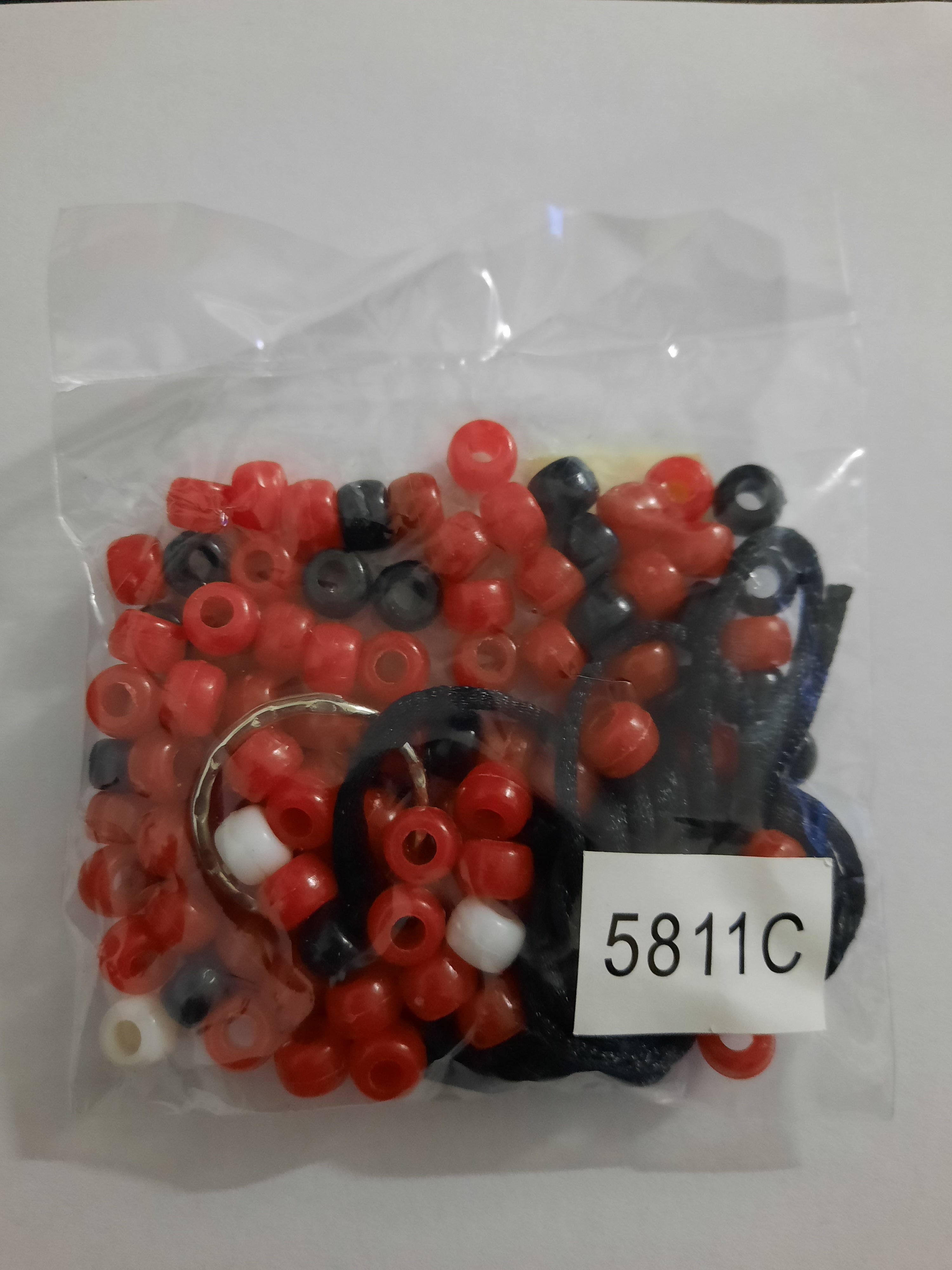 צ'וטקה שקית חרוזים אדום שחור