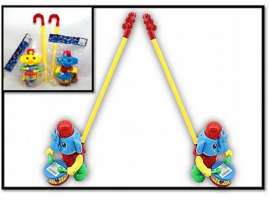 צעצוע פיל דחיפה עם מקל לפעוטות