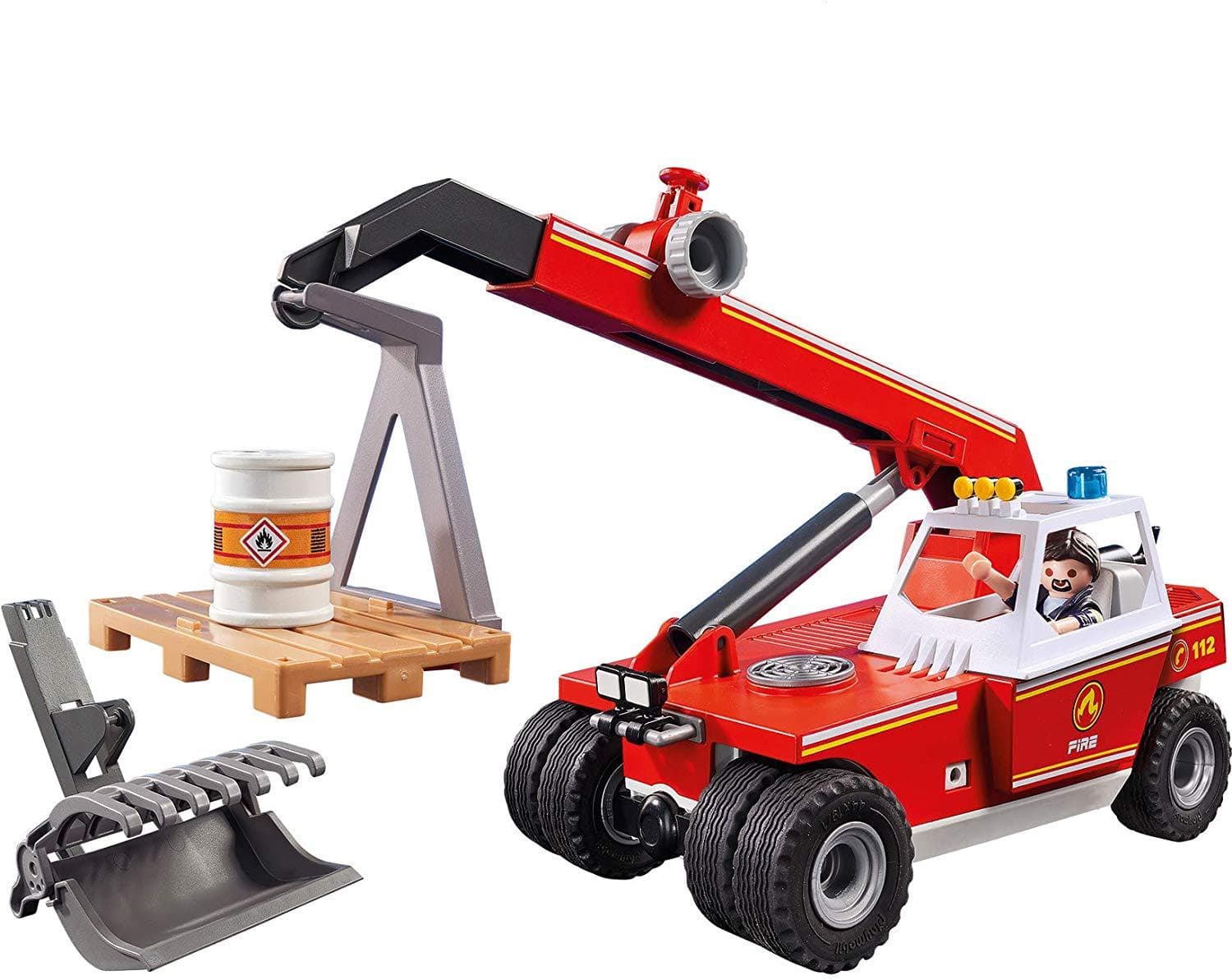 פליימוביל רכב מנוף כבאות 9465-zrizi toys