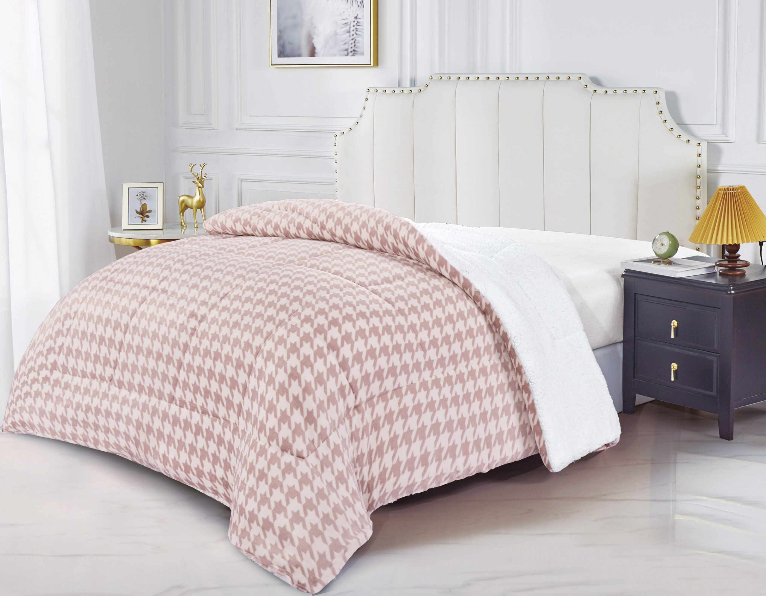 שמיכת כבש חמה ממולאת זוגית