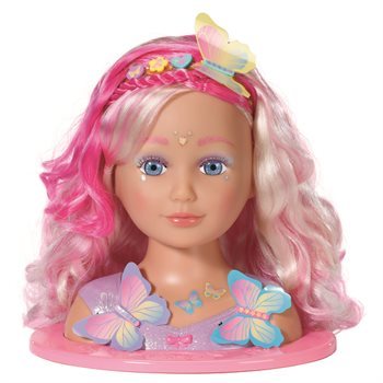 ראש בובה איכותי עם איפור ואבזירי שיער בייבי בורן