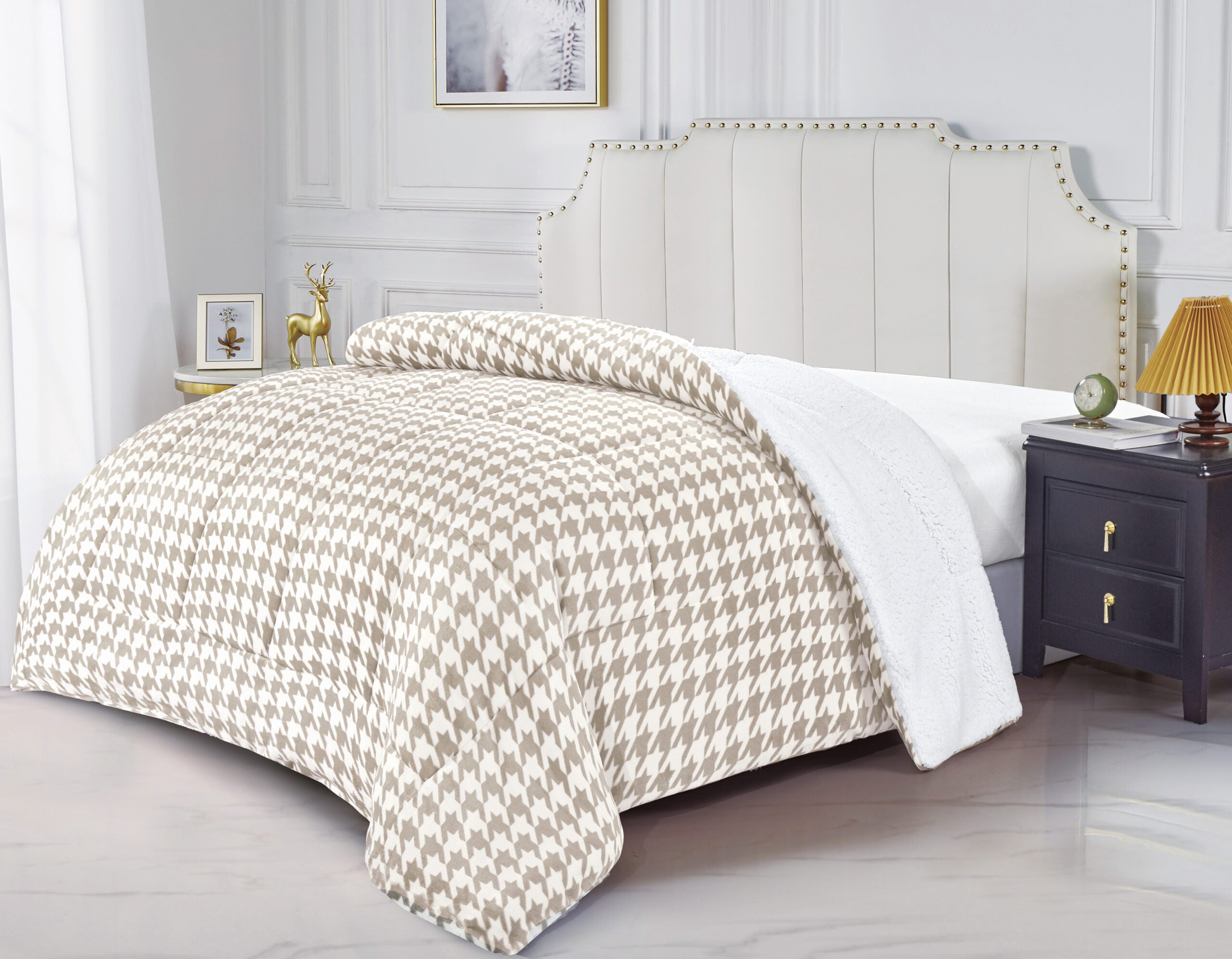 שמיכת כבש חמה ממולאת זוגית