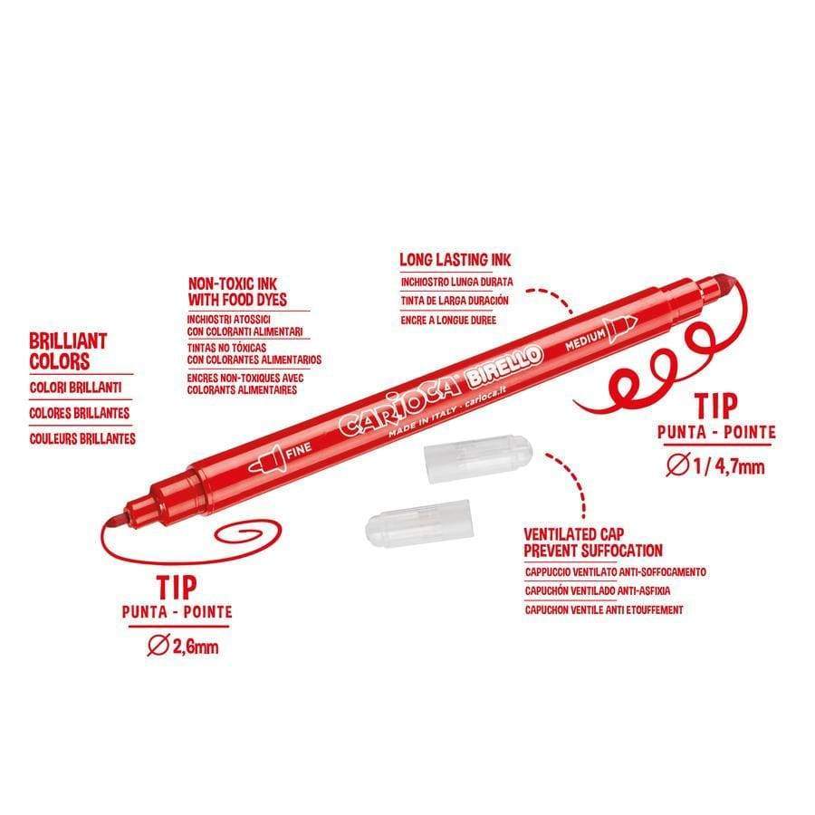 24 טושים רחיצים דו צדדים-zrizi toys