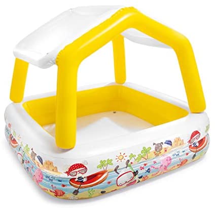 בריכת אינטקס מרובעת עם גגון 1.57×1.57×1.22