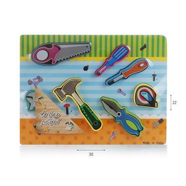 פאזל עץ לפעוטות-כלי עבודה-zrizi toys