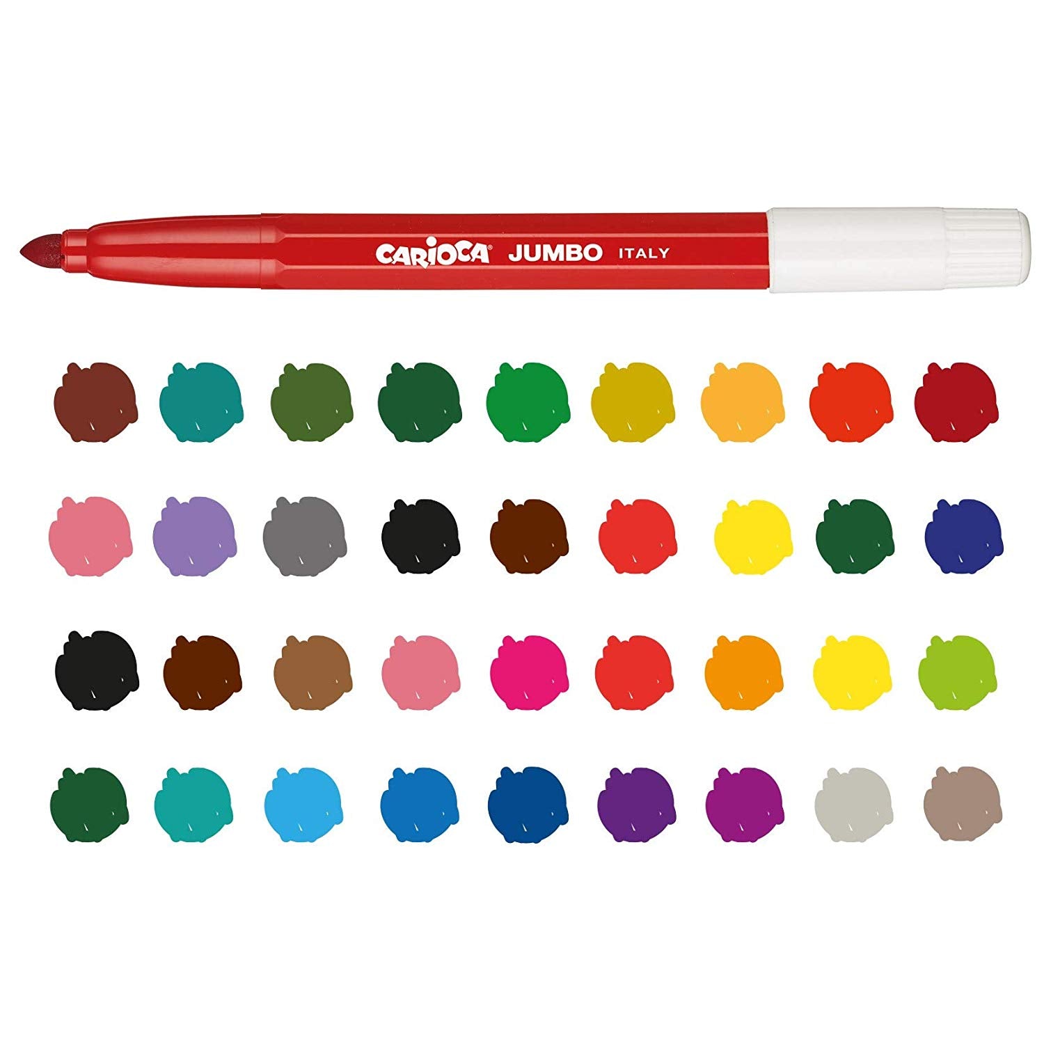 קריוקה 48 טושים עבים רחיצים בכוס