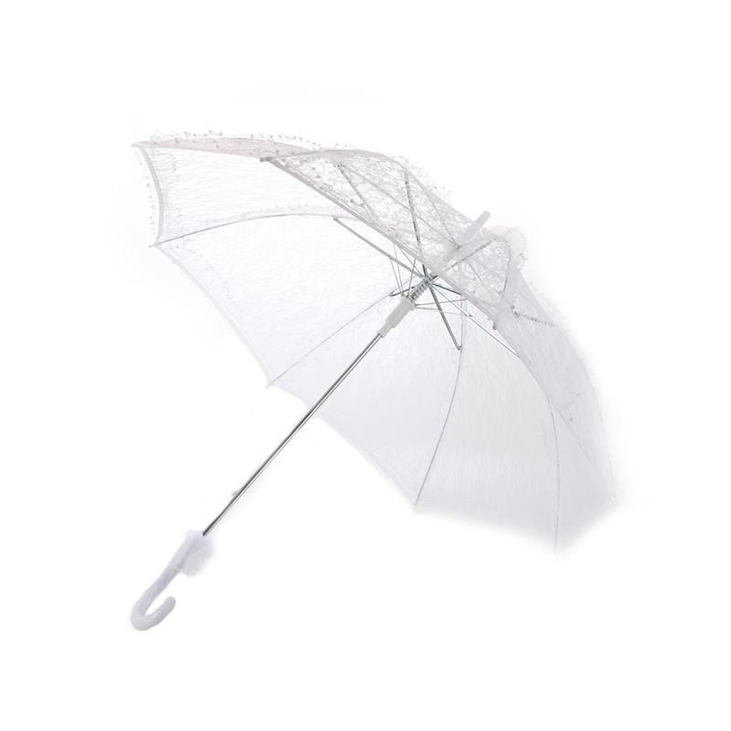 מטריית תחרה לבנה לכלה-zrizi toys