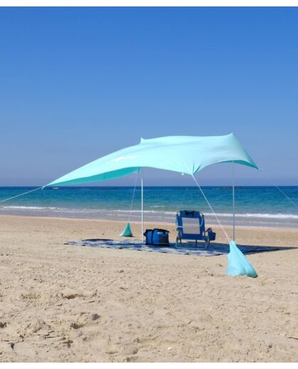 ציליית חוף 2.8×2.8 עם שקי חול ומוטות