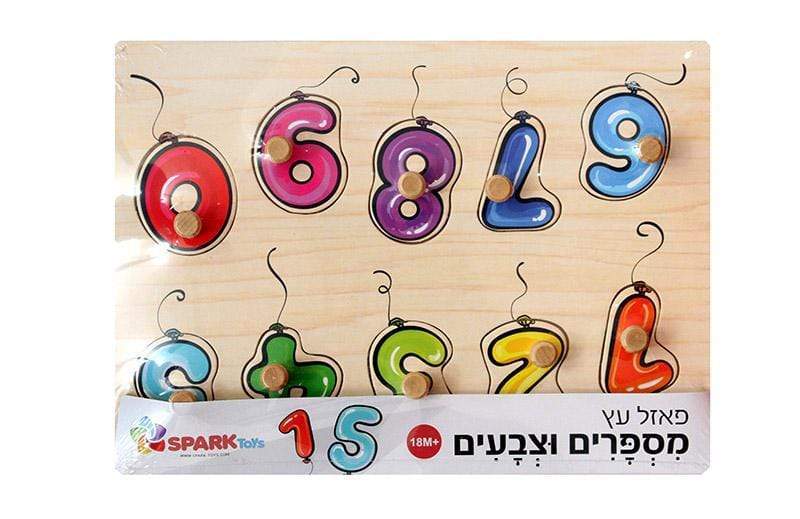 פאזל עץ מספרים וצבעים-zrizi toys