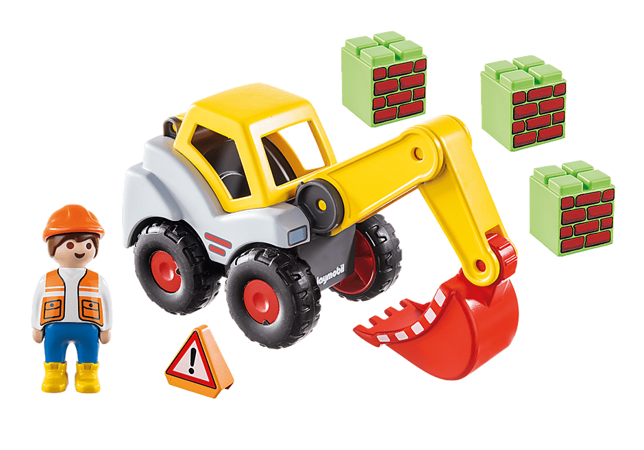 פליימוביל 70125 דחפור לגיל הרך - zrizi toys