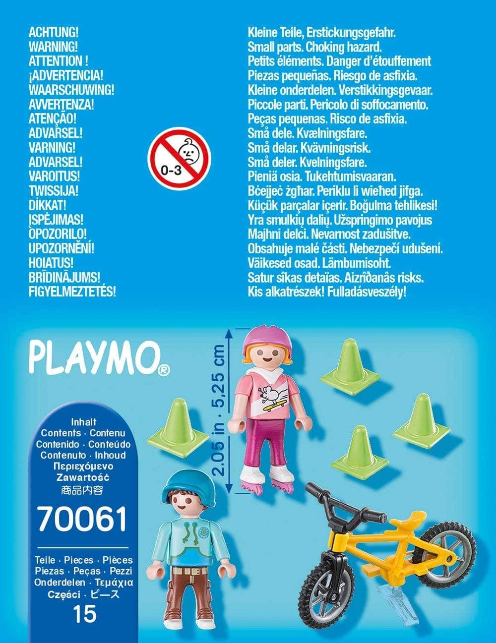 פליימוביל 70061 ילדים עם אופניים וגלגליות-zrizi toys