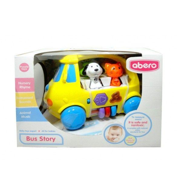 אוטובוס חיות מוזיקלי לפעוטות-zrizi toys