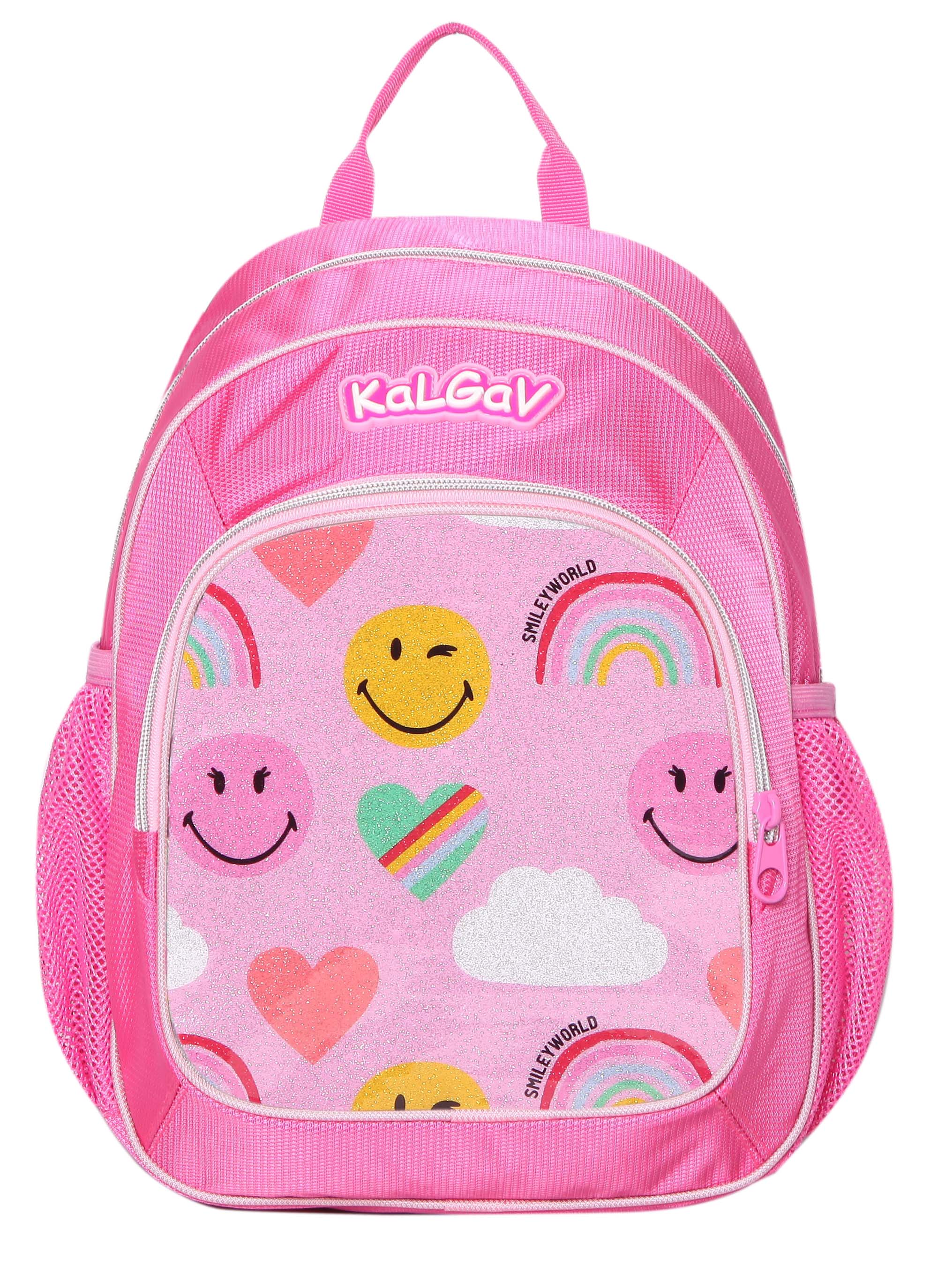 תיק גן קל גב סמיילי ורוד