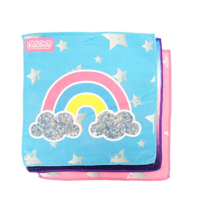 3 מפיות אוכל קשת בענן