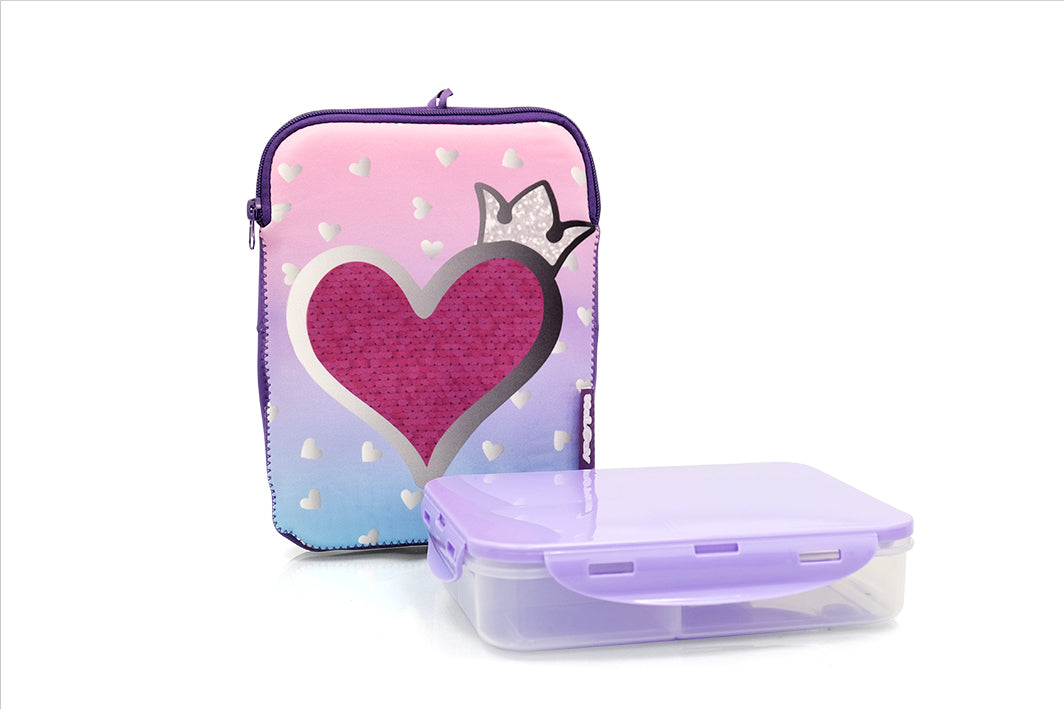 תיק אוכל קל גב עם כיסוי תרמי לבבות