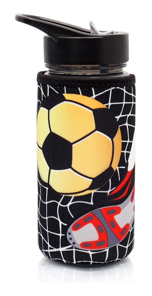 בקבוק שתייה כדורגל עם כיסוי תרמי
