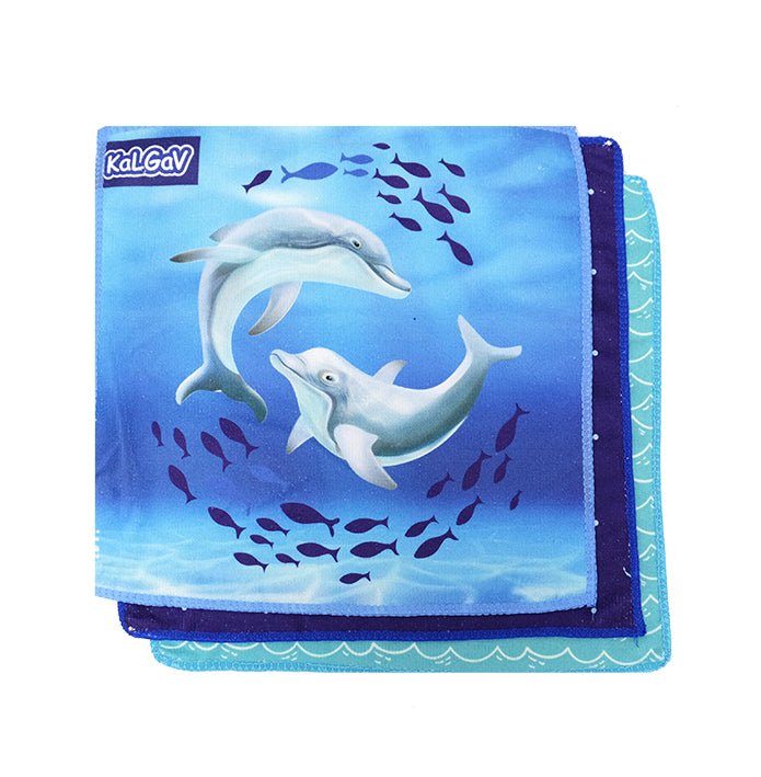 3 מפיות אוכל דולפינים