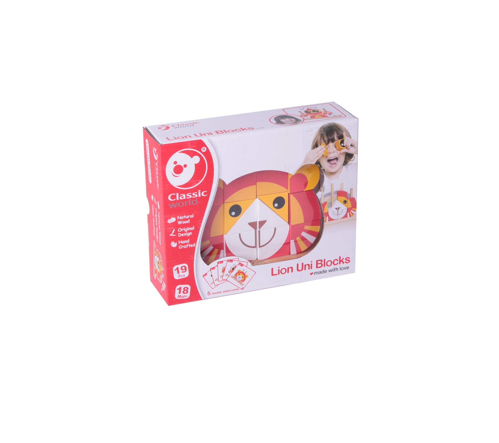 קוביות להרכבת אריה משחק חשיבה לפעוטות