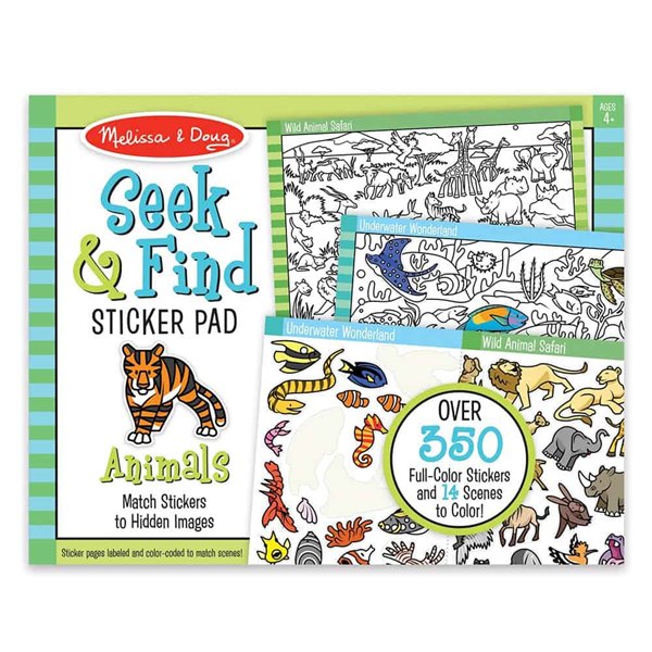 מליסה ודאג חוברת מדבקות חפש וגלה חיות