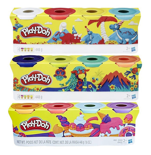 בצק פליידו מארז 4 צבעים play doh