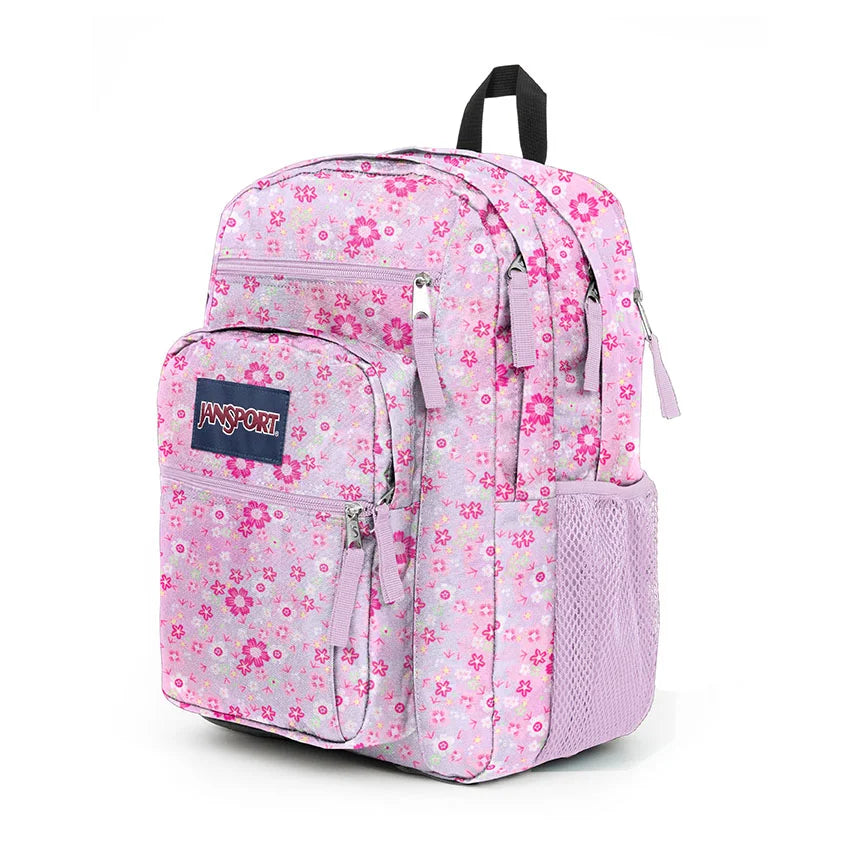 תיק ג'אנספורט ורוד פרחוני גדול Jansport Big Student