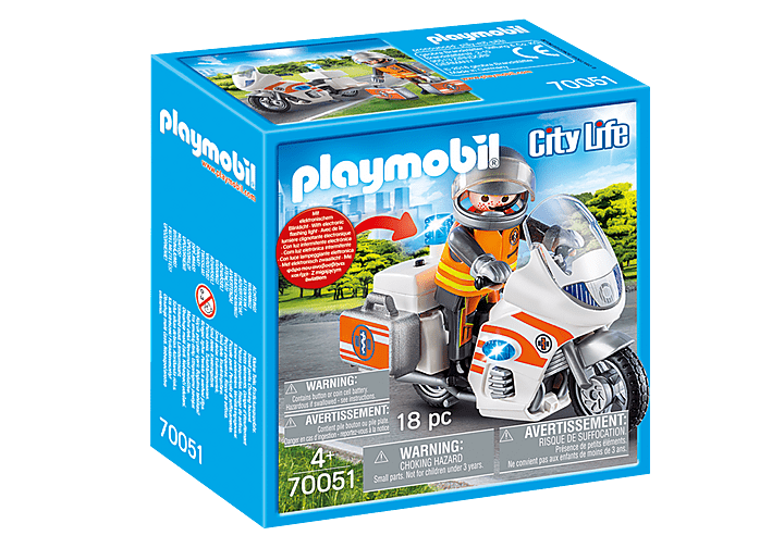 פליימוביל 70051 אופנוע אמבולנס מאיר - zrizi toys