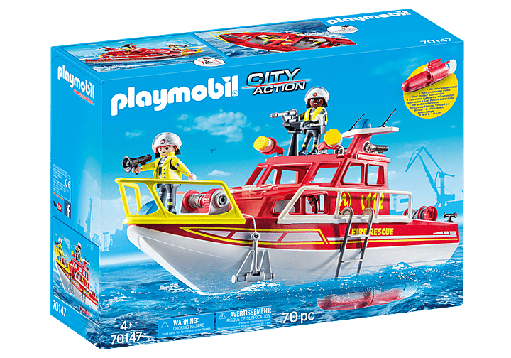 פליימוביל 70147 סירת חילוץ עם מנוע תת ימי - zrizi toys