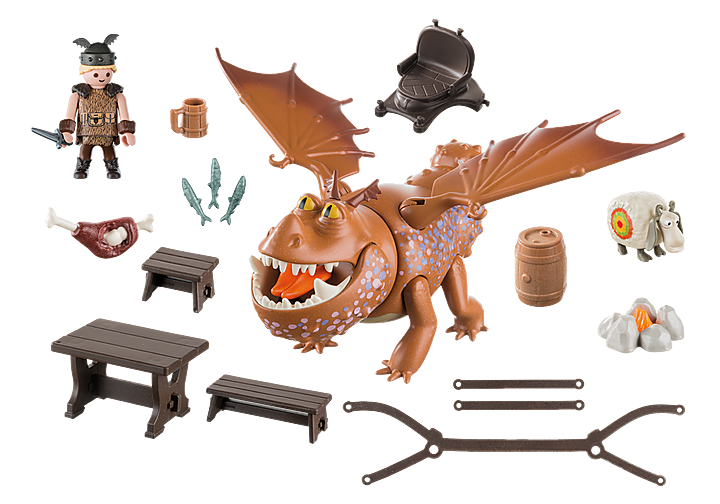 פליימוביל דרקונים 9460 הויקינג פישלגס והדרקון החום