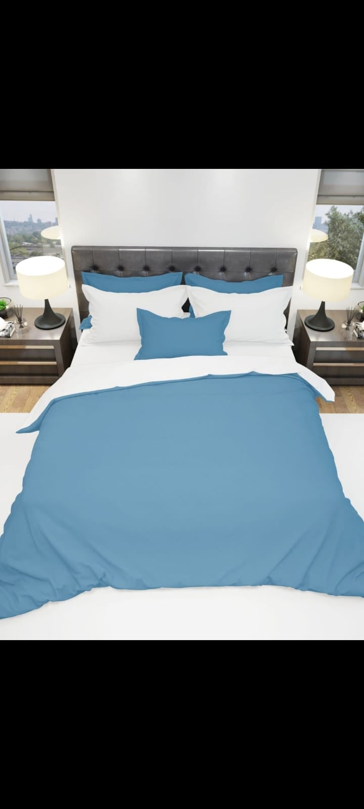 סט מצעים דו צדדי זוגי פרקל צפיפות חוטים גבוהה מאוד סדין לבן