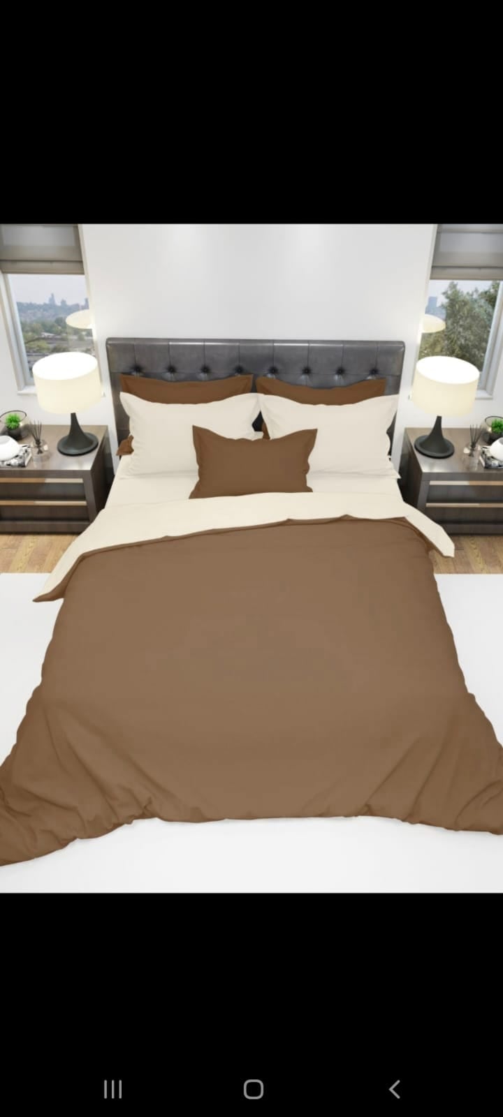 סט מצעים דו צדדי מיטה וחצי איכותי פרקל בעל צפיפות חוטים גבוהה מאוד סדין שמנת