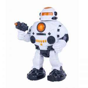 רובוט עם שלט יורה ספוגיות