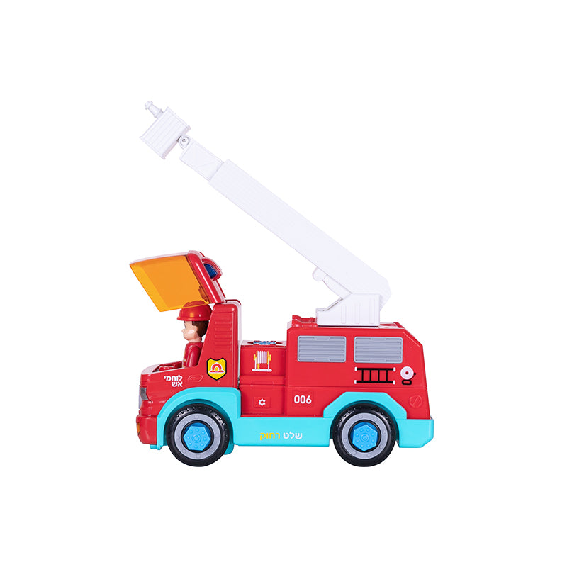 משאית כיבוי עם שלט ומברגה חשמלית לפירוק והרכבה