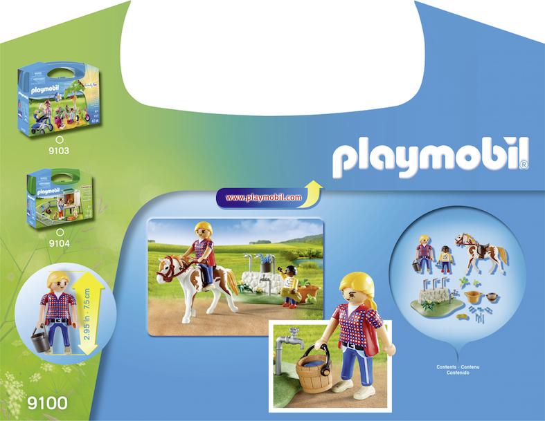 פליימוביל 9100 ערכת השקייה לסוסים במזוודה-zrizi toys