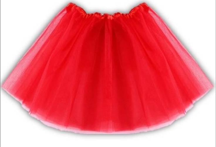 חצאית טוטו אדומה באורך 45 ס"מ-zrizi toys